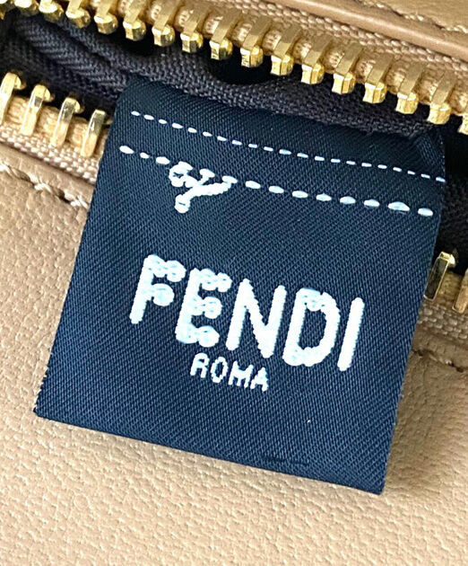 Fendi Peekaboo Medium Braided Leather Bag 8BN210 Coffee